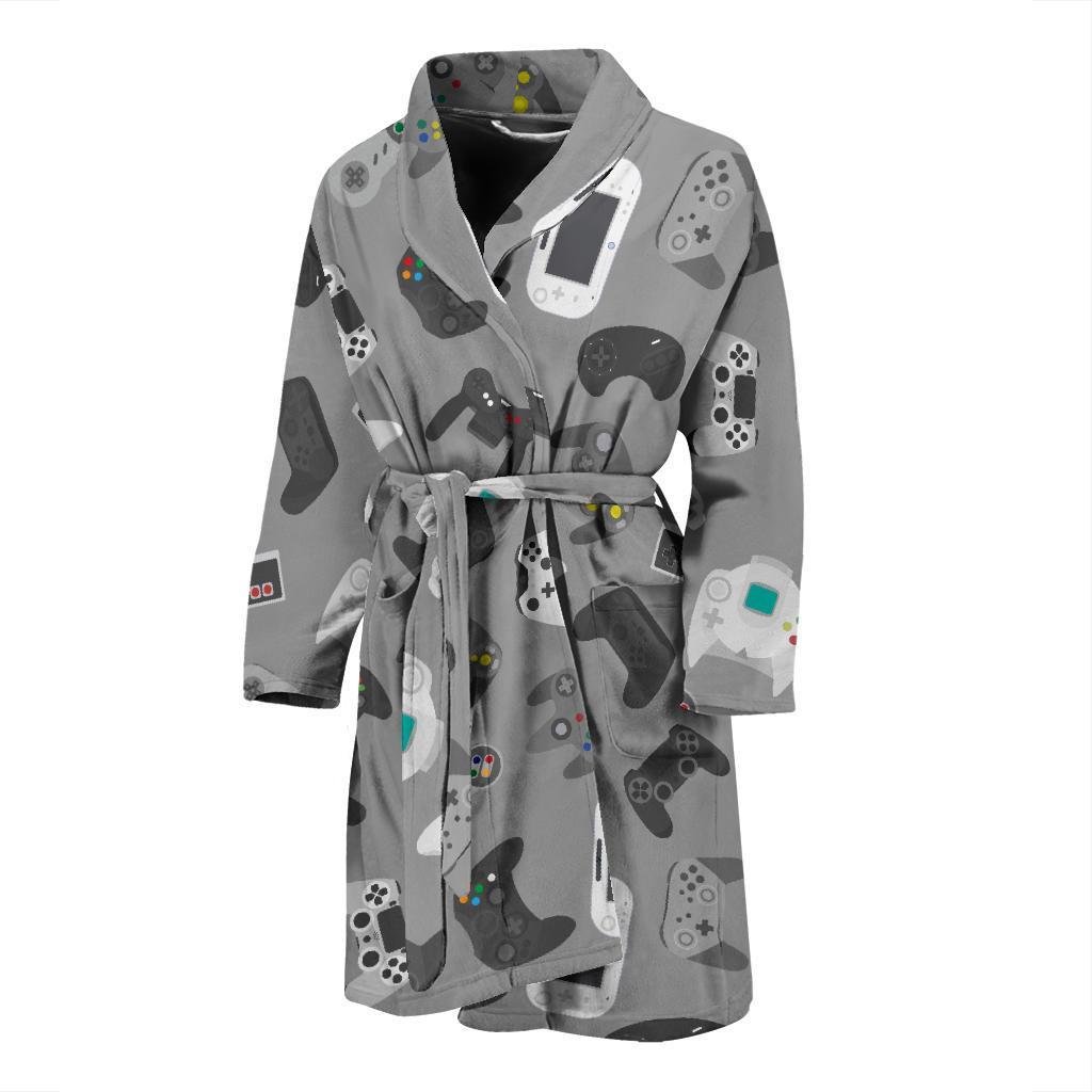 Rome Print Pattern Men Long Robe