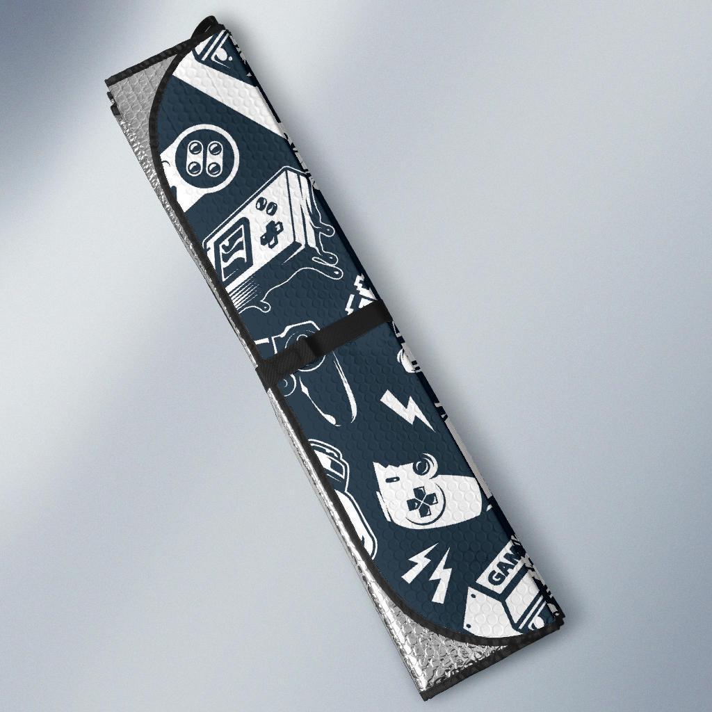 Gaming Pattern Print Car Sun Shade-grizzshop