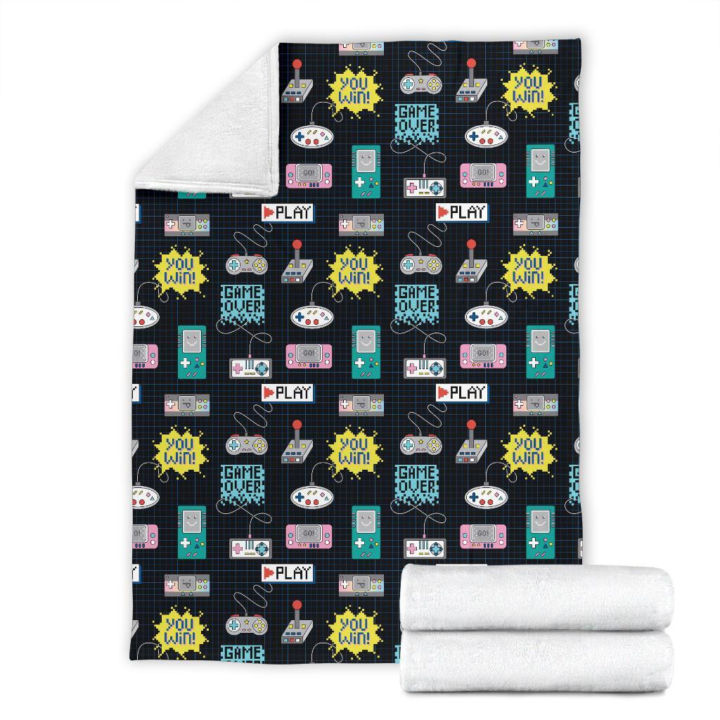Gaming Print Pattern Blanket-grizzshop