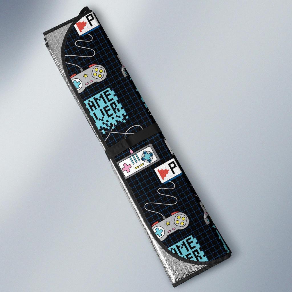 Gaming Print Pattern Car Sun Shade-grizzshop