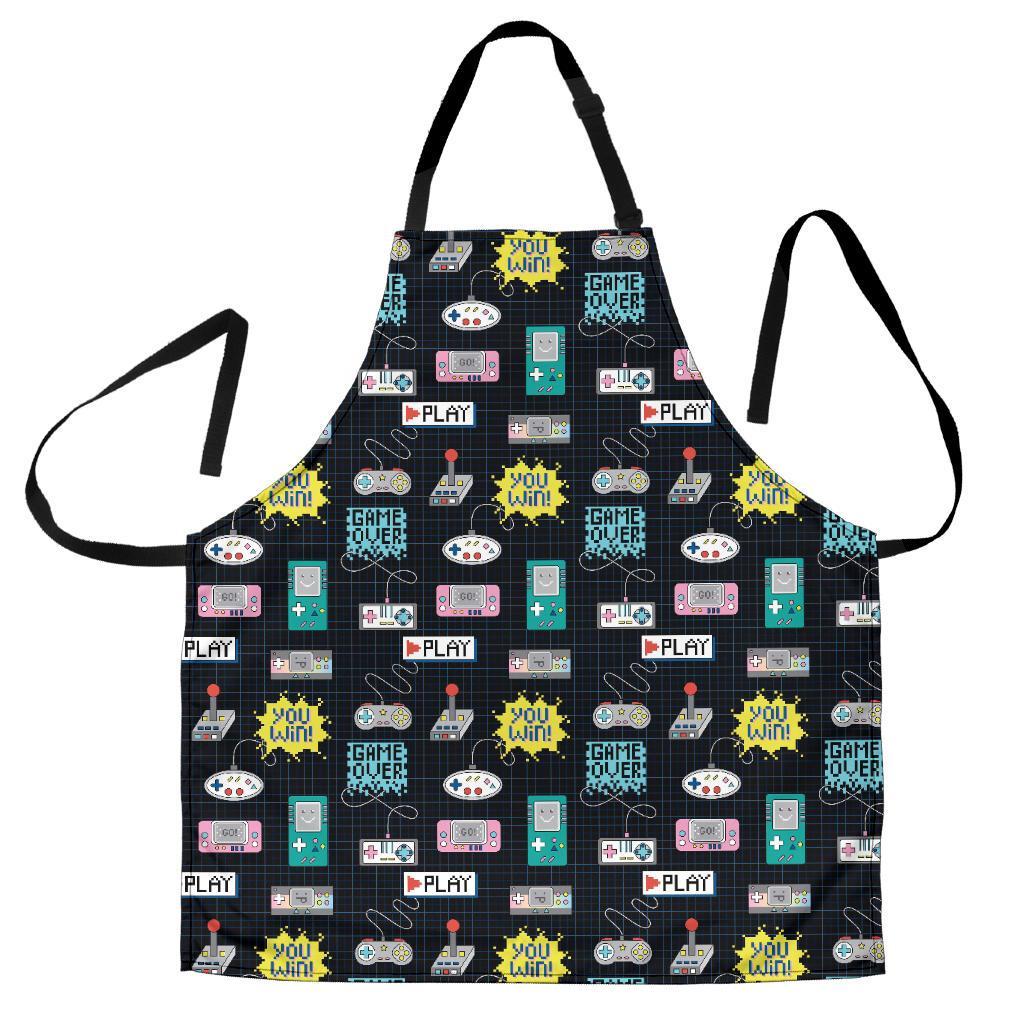 Gaming Print Pattern Men's Apron-grizzshop
