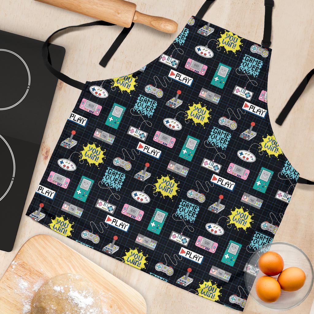Gaming Print Pattern Women's Apron-grizzshop