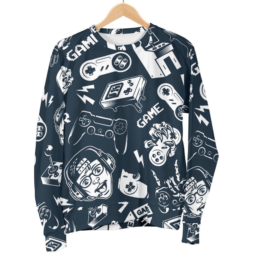 Gaming Pattern Print Women's Sweatshirt-grizzshop