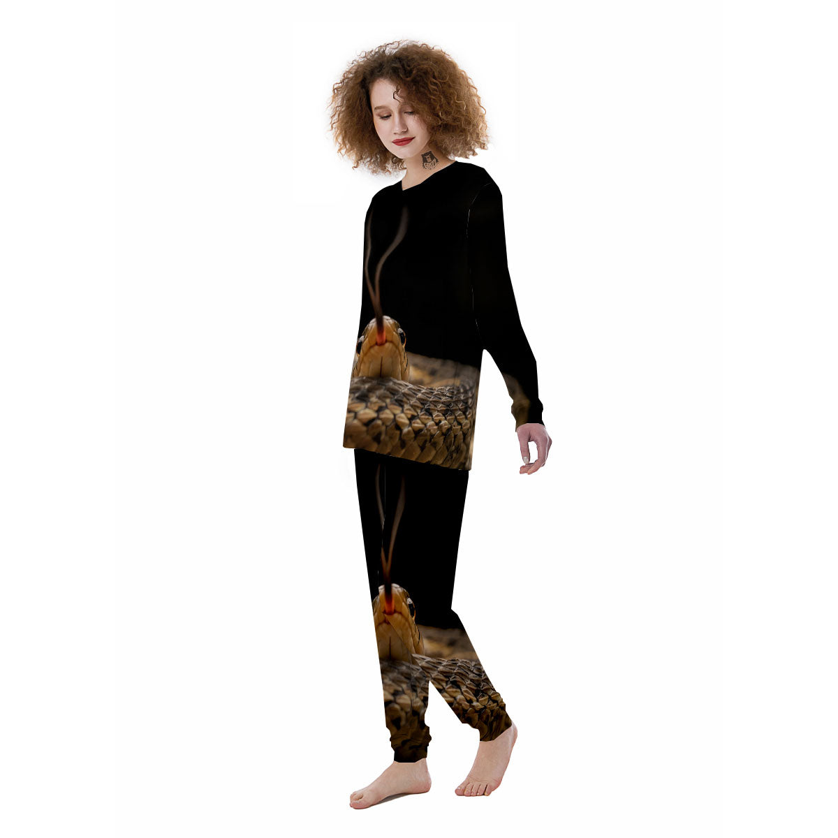Garter Snake Print Women's Pajamas-grizzshop