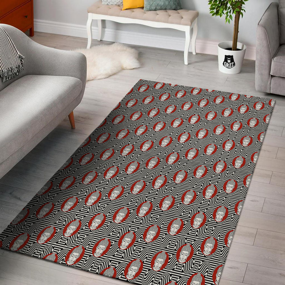 Gautama Buddha Print Pattern Floor Mat-grizzshop