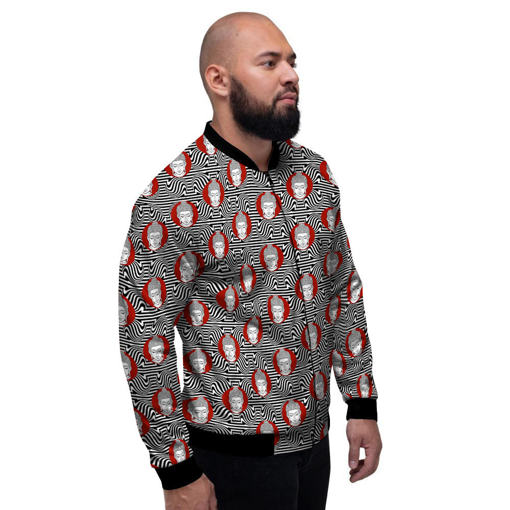 Gautama Buddha Print Pattern Men's Bomber Jacket-grizzshop
