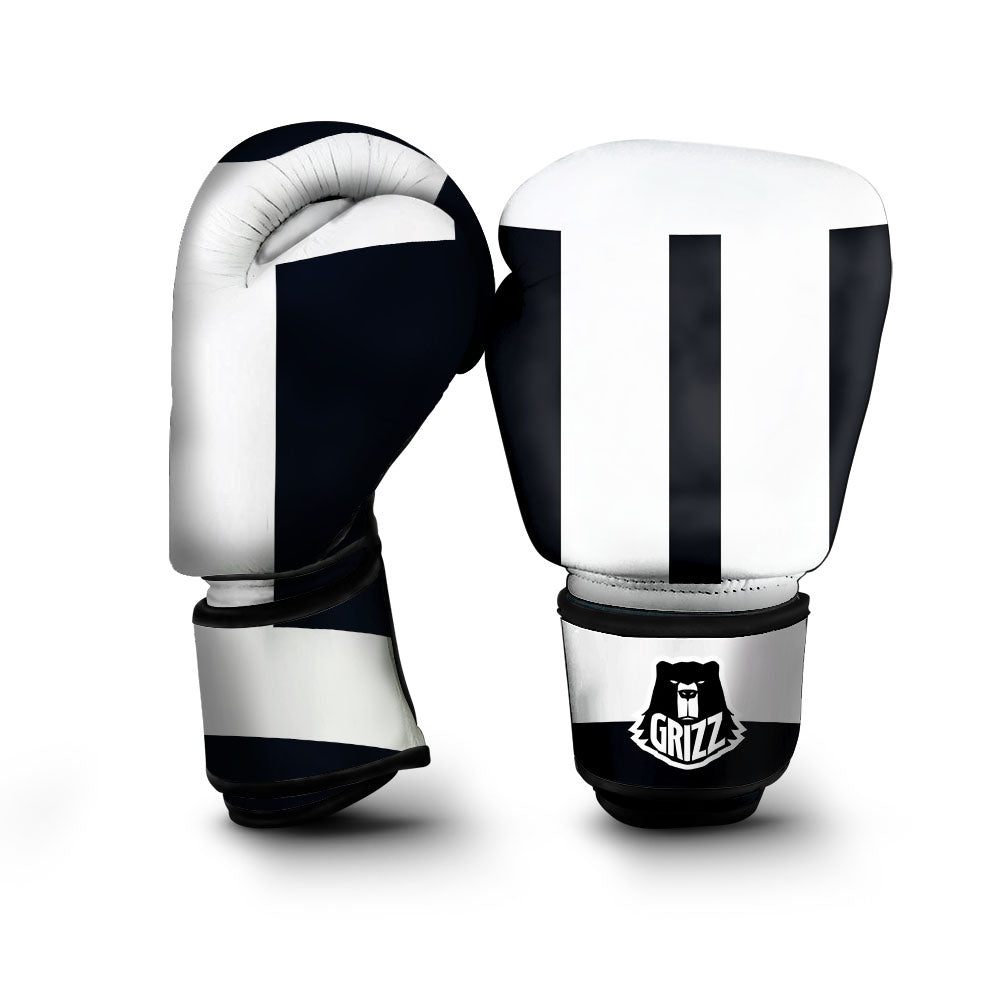 Gemini Sign White And Black Print Boxing Gloves-grizzshop