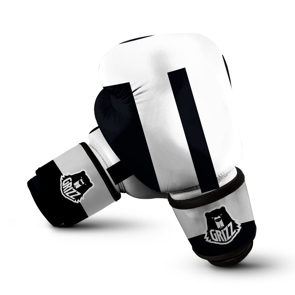 Gemini Sign White And Black Print Boxing Gloves-grizzshop