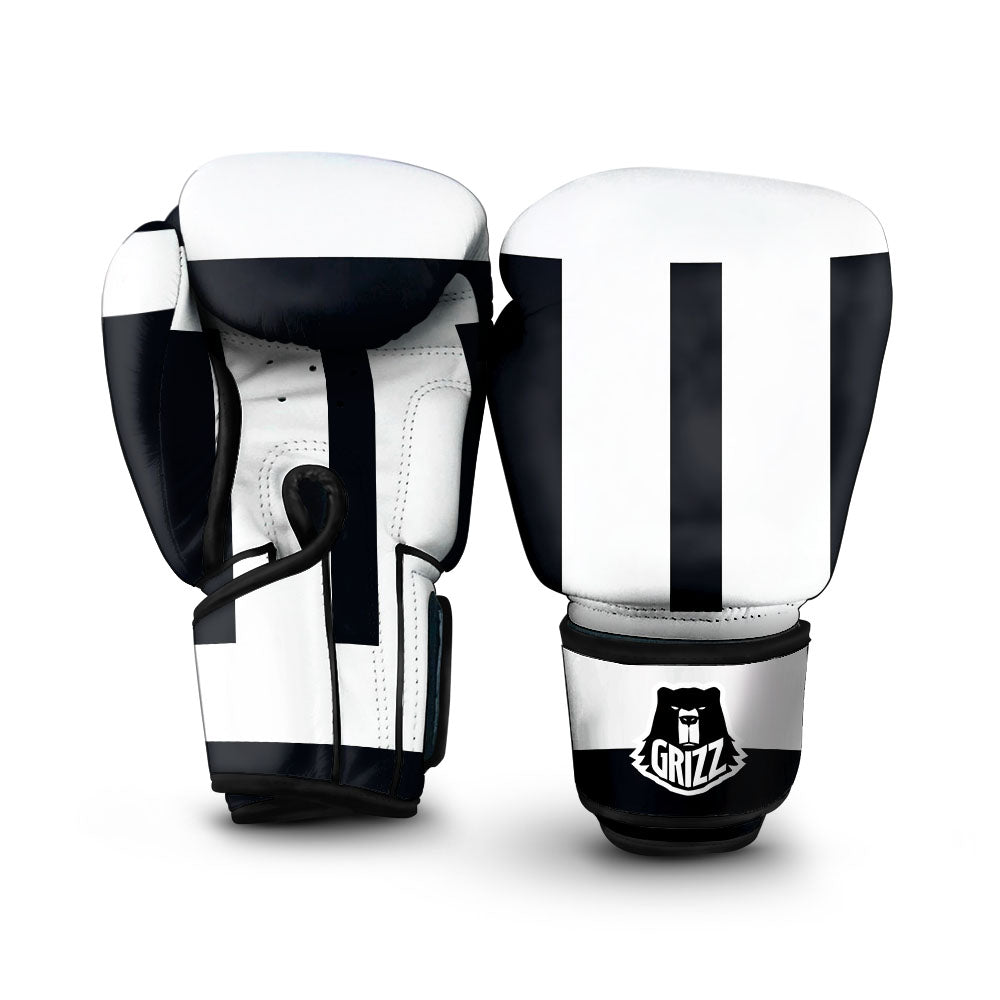 Gemini Sign White And Black Print Boxing Gloves-grizzshop