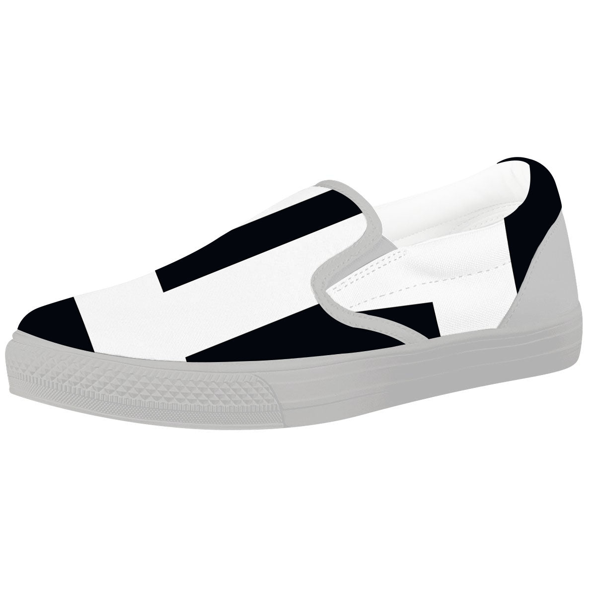 Gemini Sign White And Black Print White Slip On Shoes-grizzshop