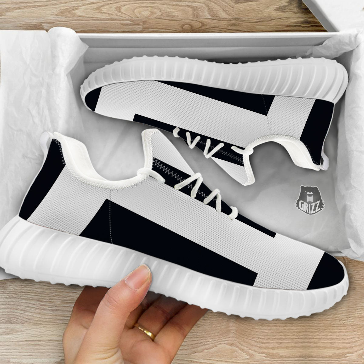 Gemini Sign White And Black Print White Walking Shoes-grizzshop