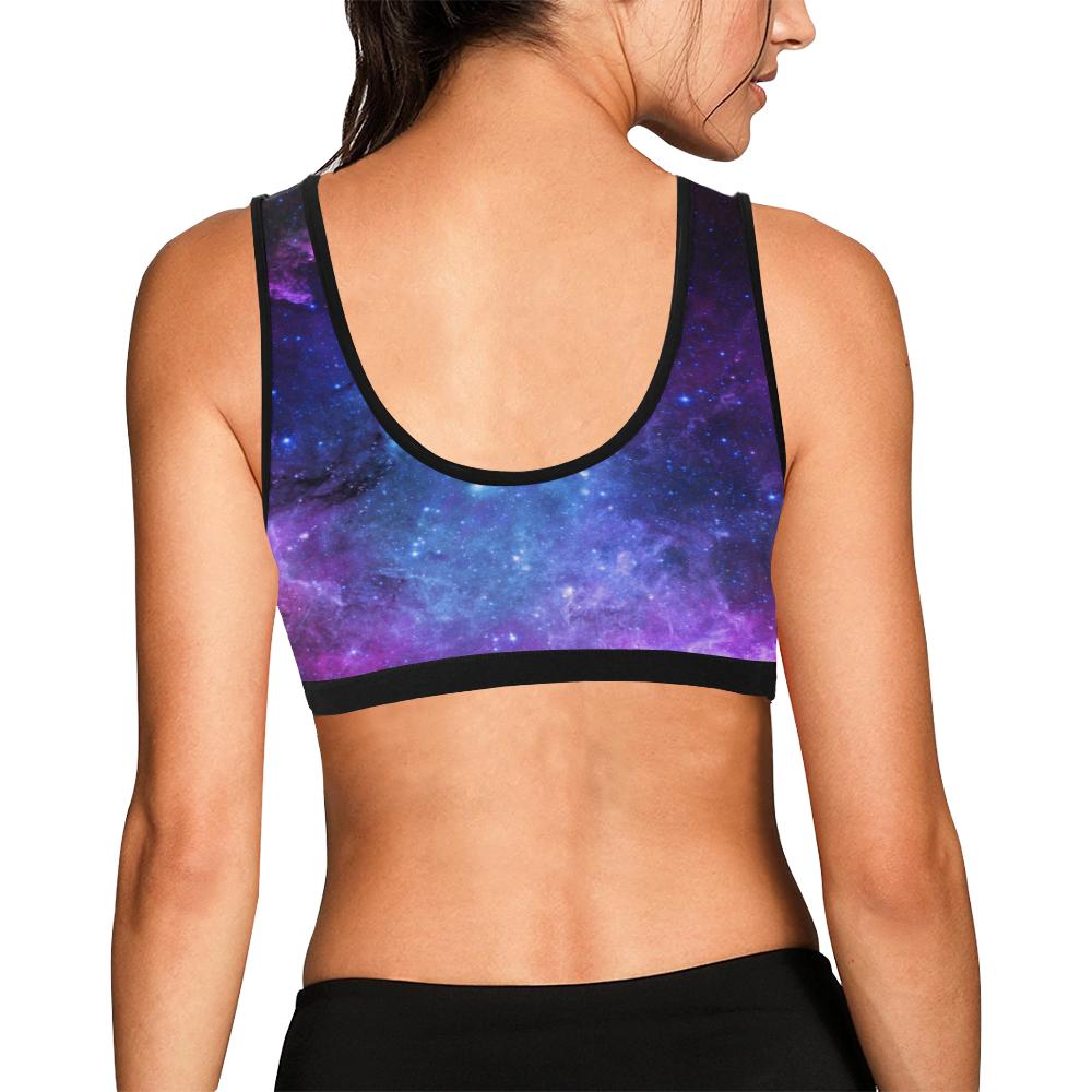 Geomagnetic Storm Galaxy Space Print Women Sports Bra-grizzshop