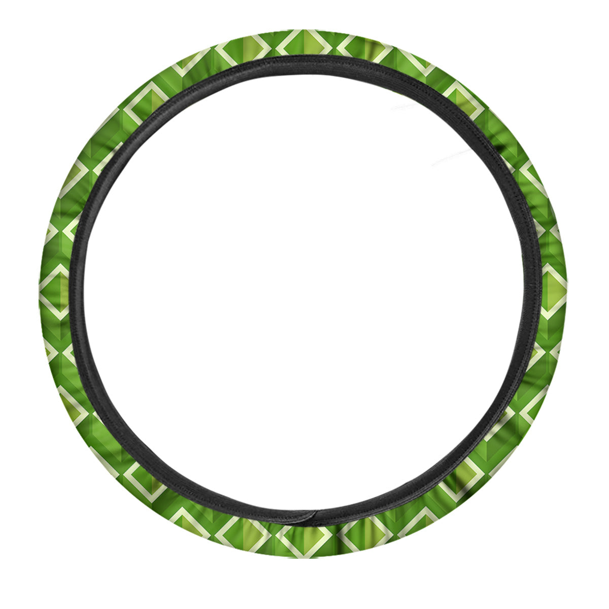 Geometric 3D Bamboo Print Pattern Car Steering Wheel Cover-grizzshop