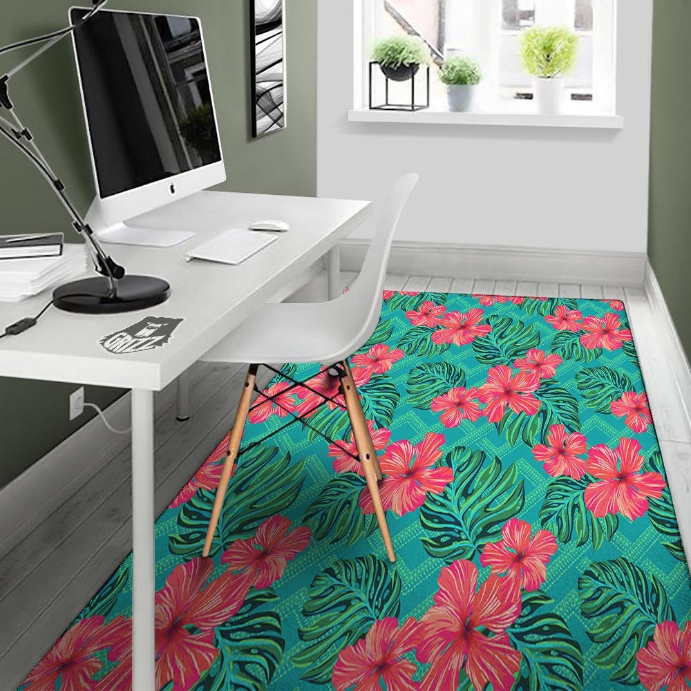 Geometric Aztec Tropical Print Pattern Floor Mat-grizzshop