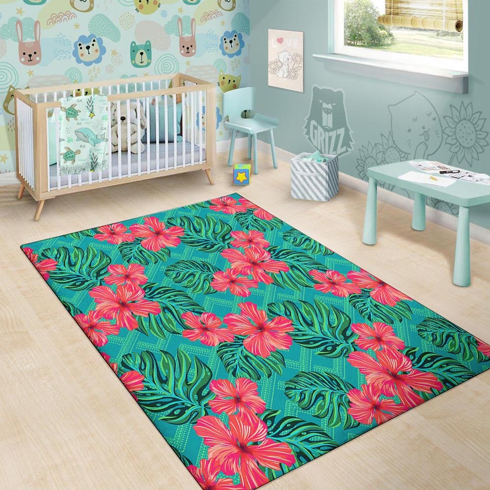 Geometric Aztec Tropical Print Pattern Floor Mat-grizzshop