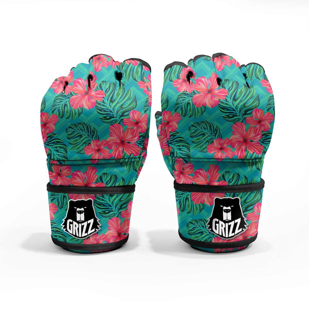 Geometric Aztec Tropical Print Pattern MMA Gloves-grizzshop