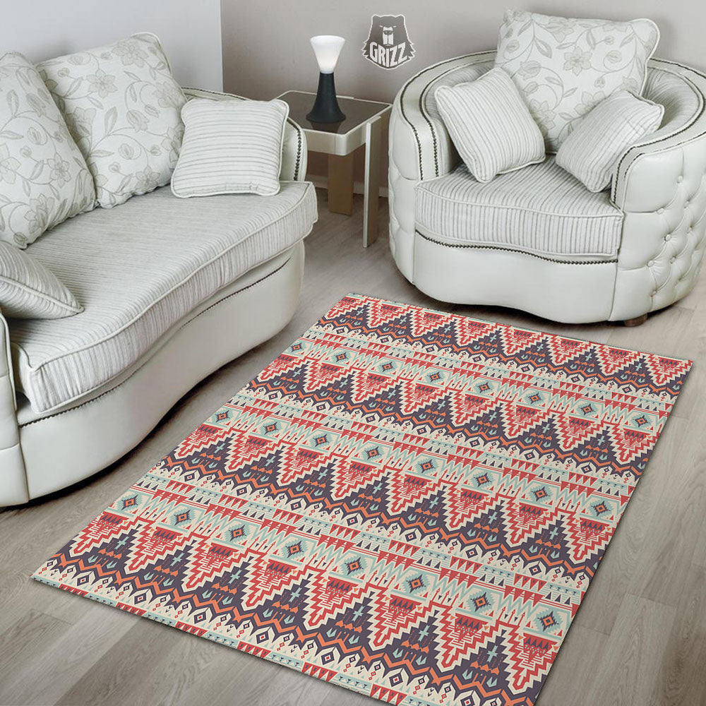 Geometric Ethnic Aztec Print Pattern Floor Mat-grizzshop