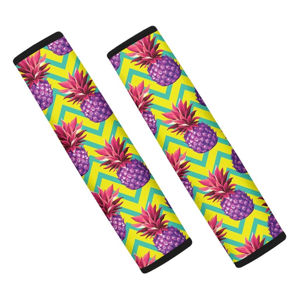 Geometric Hawaiian Pineapple Print Seat Belt Cover-grizzshop