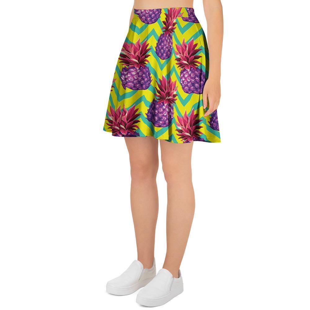 Geometric Hawaiian Pineapple Print Women's Skirt-grizzshop