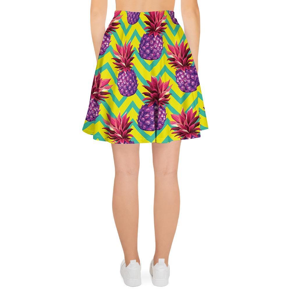 Geometric Hawaiian Pineapple Print Women's Skirt-grizzshop