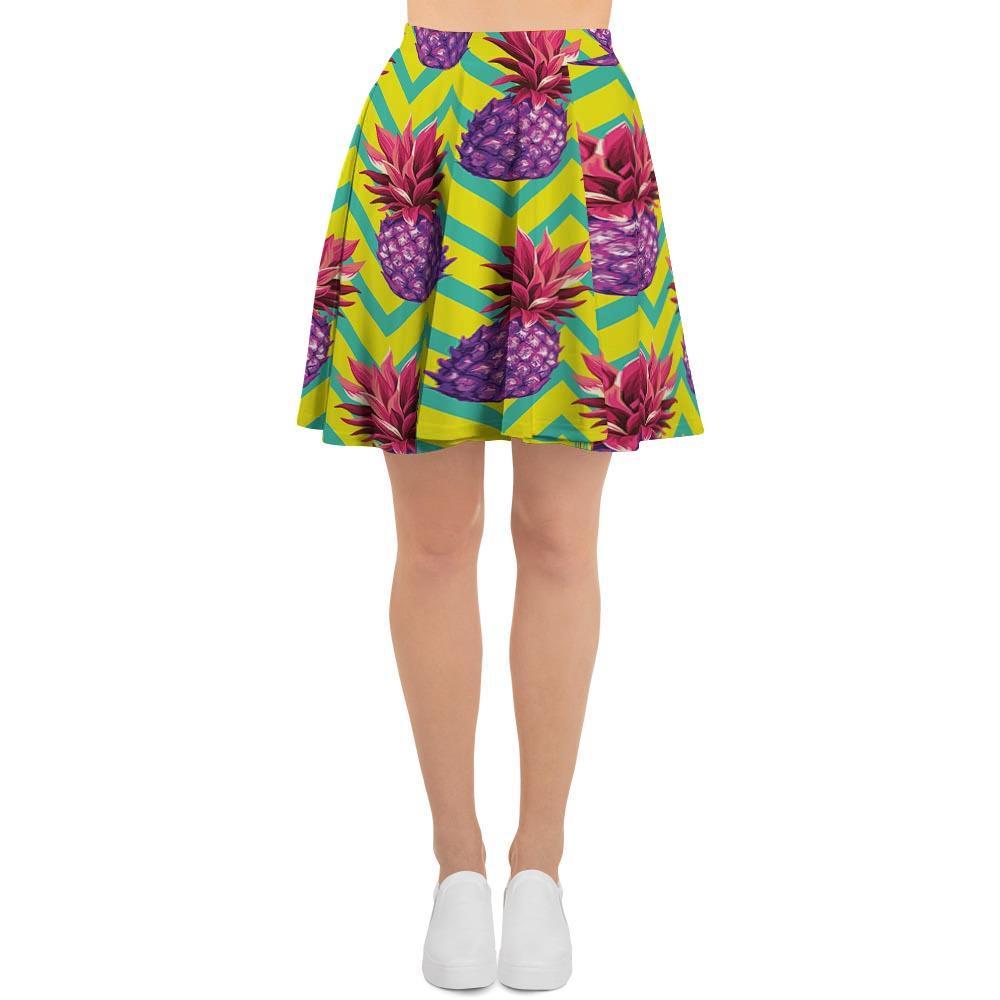 Geometric Hawaiian Pineapple Print Women's Skirt-grizzshop
