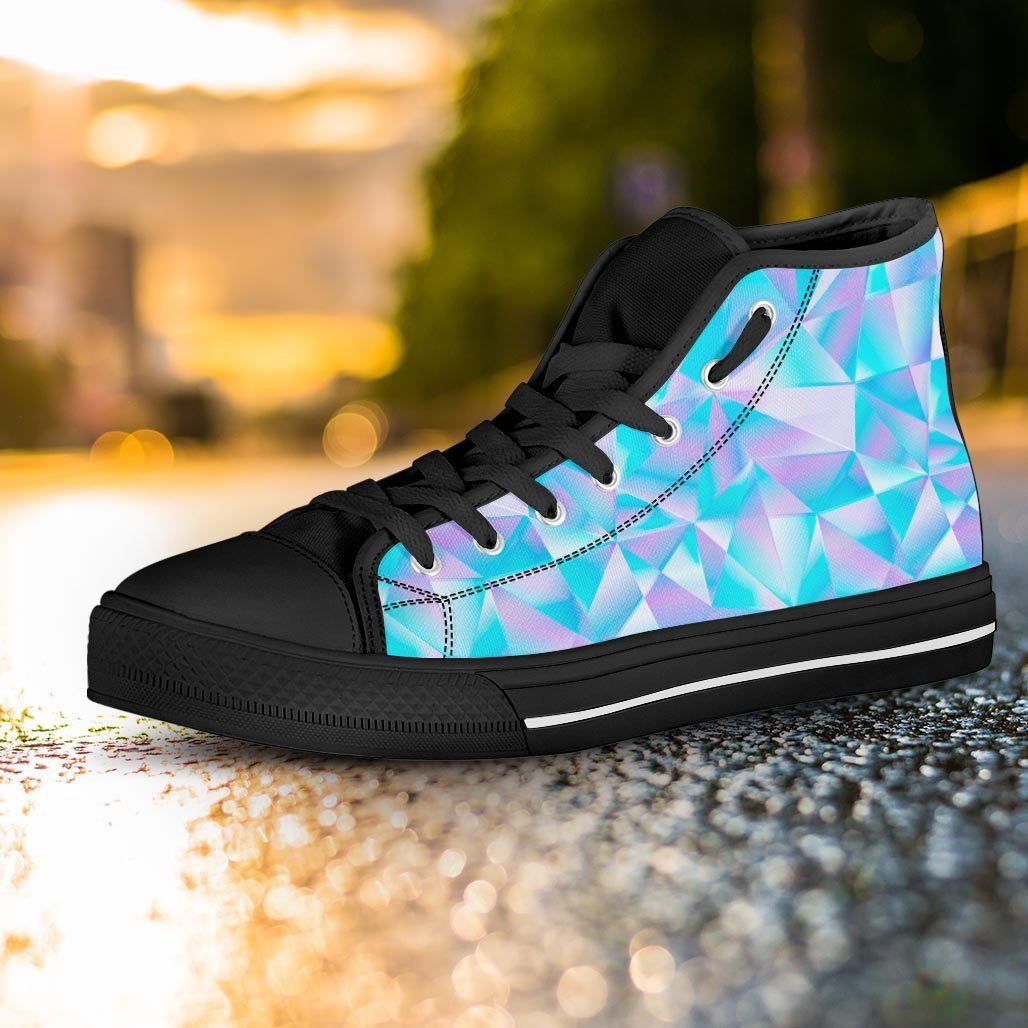 Geometric Holographic Women's High Top Shoes-grizzshop
