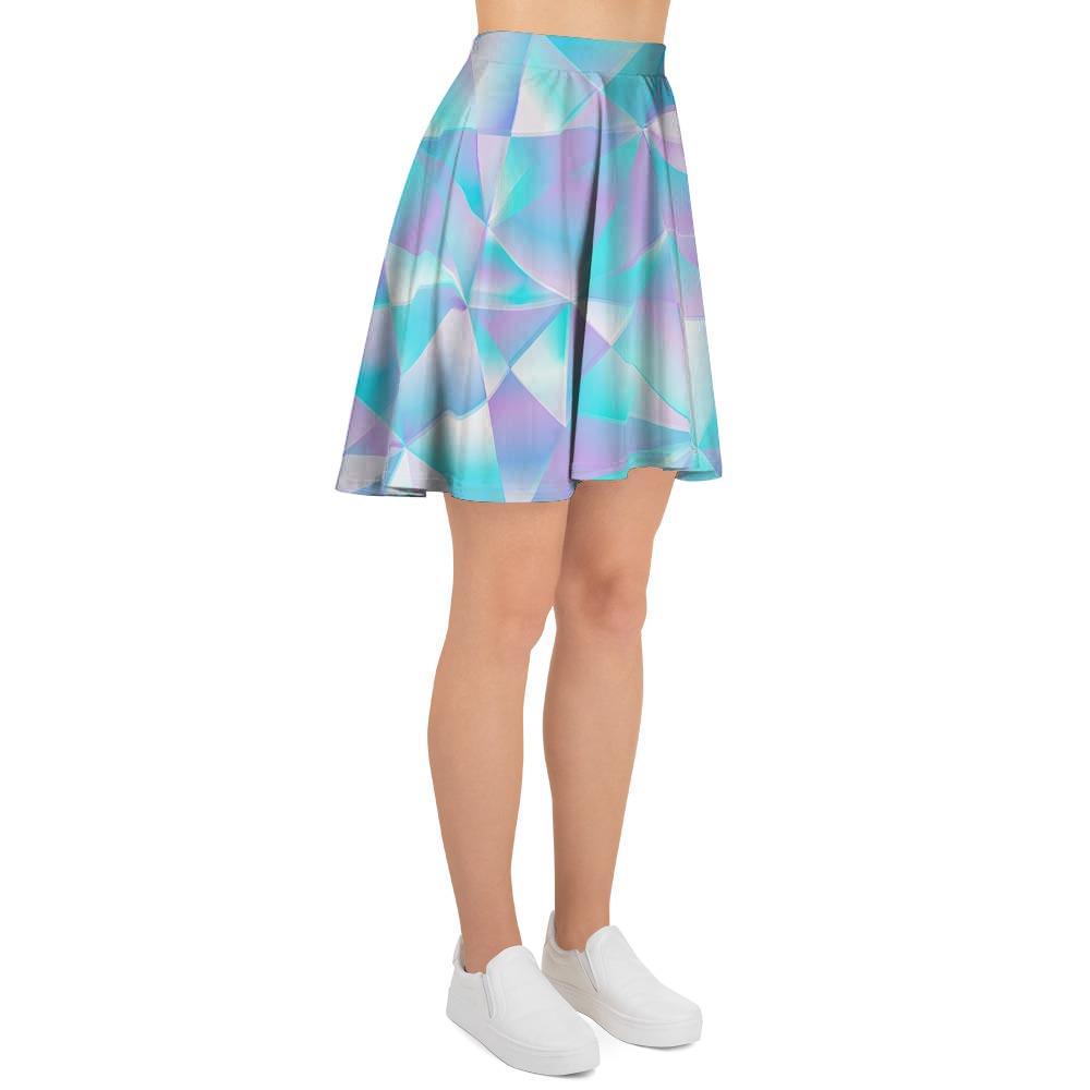 Geometric Holographic Women's Skirt-grizzshop