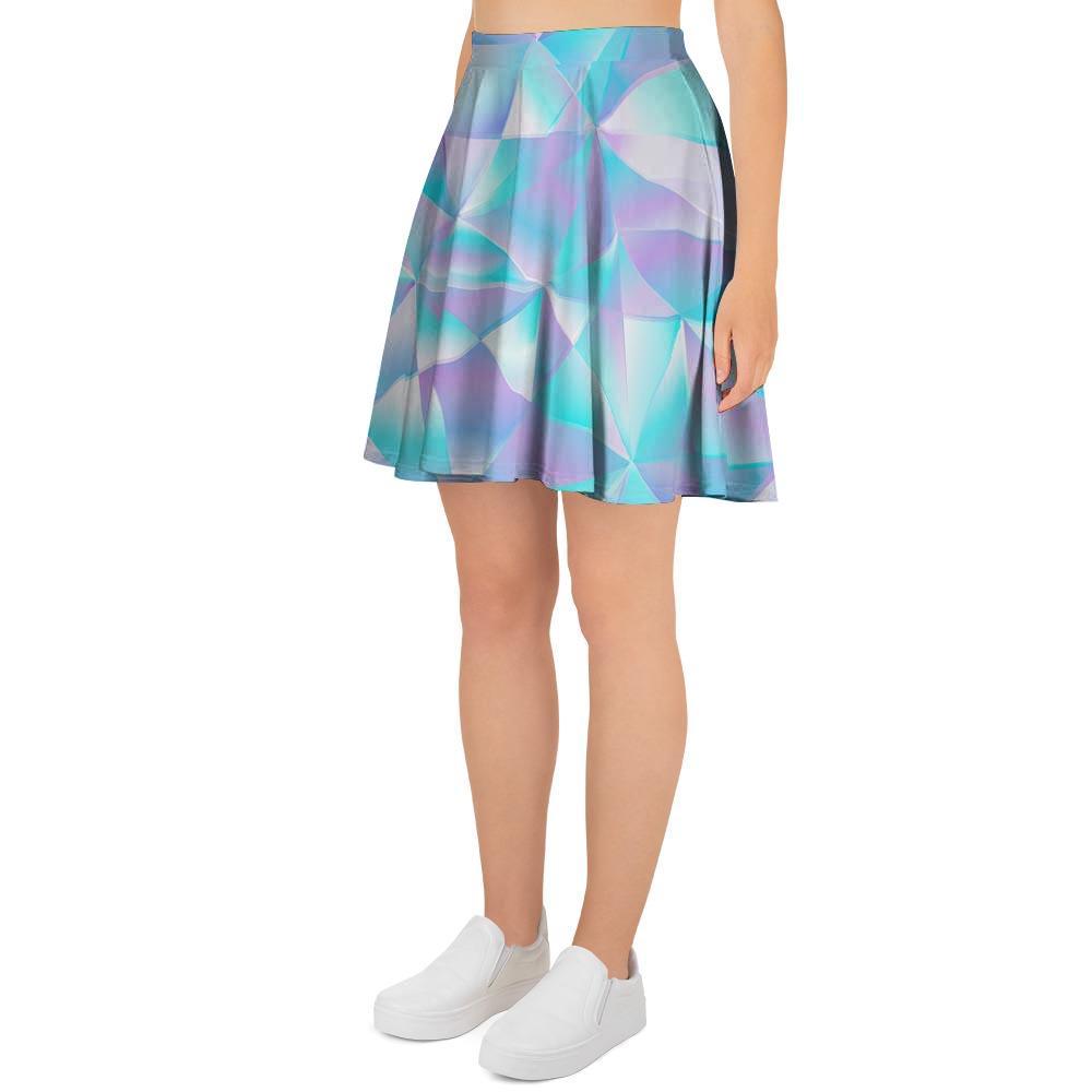 Geometric Holographic Women's Skirt-grizzshop
