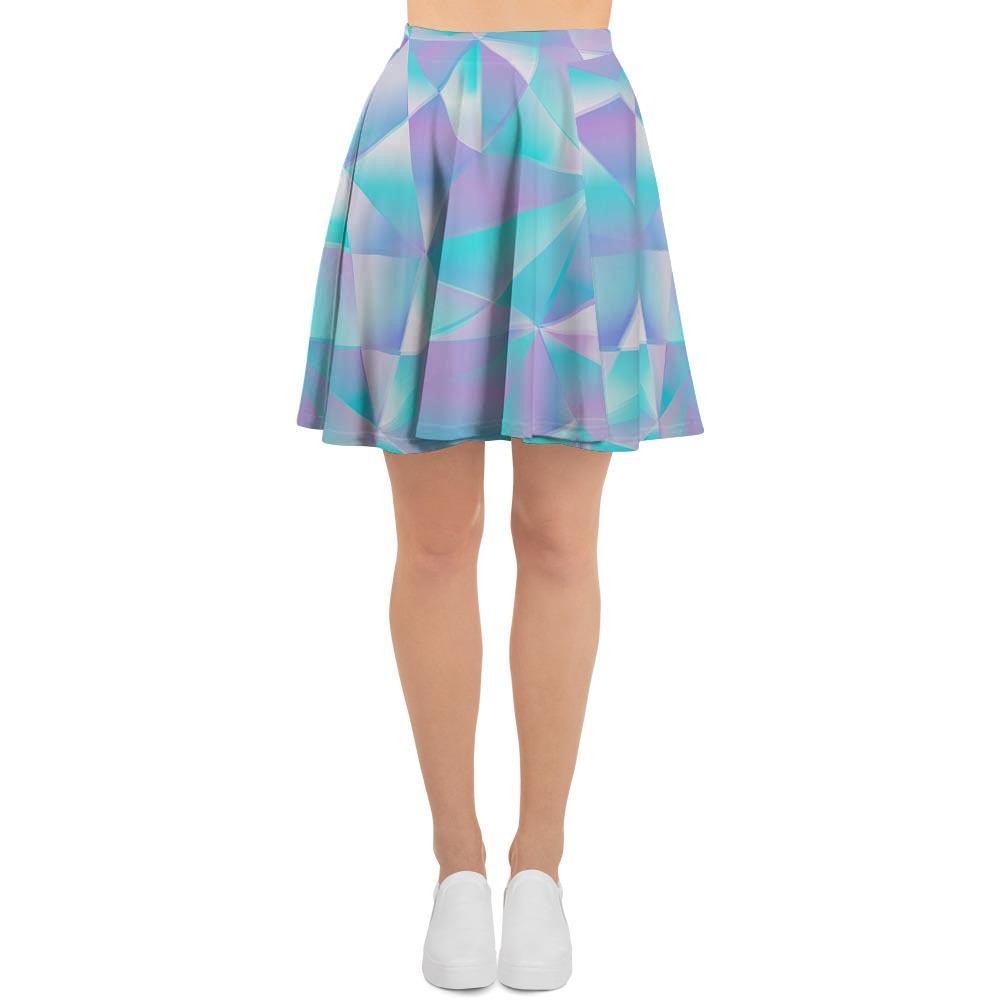 Geometric Holographic Women's Skirt-grizzshop