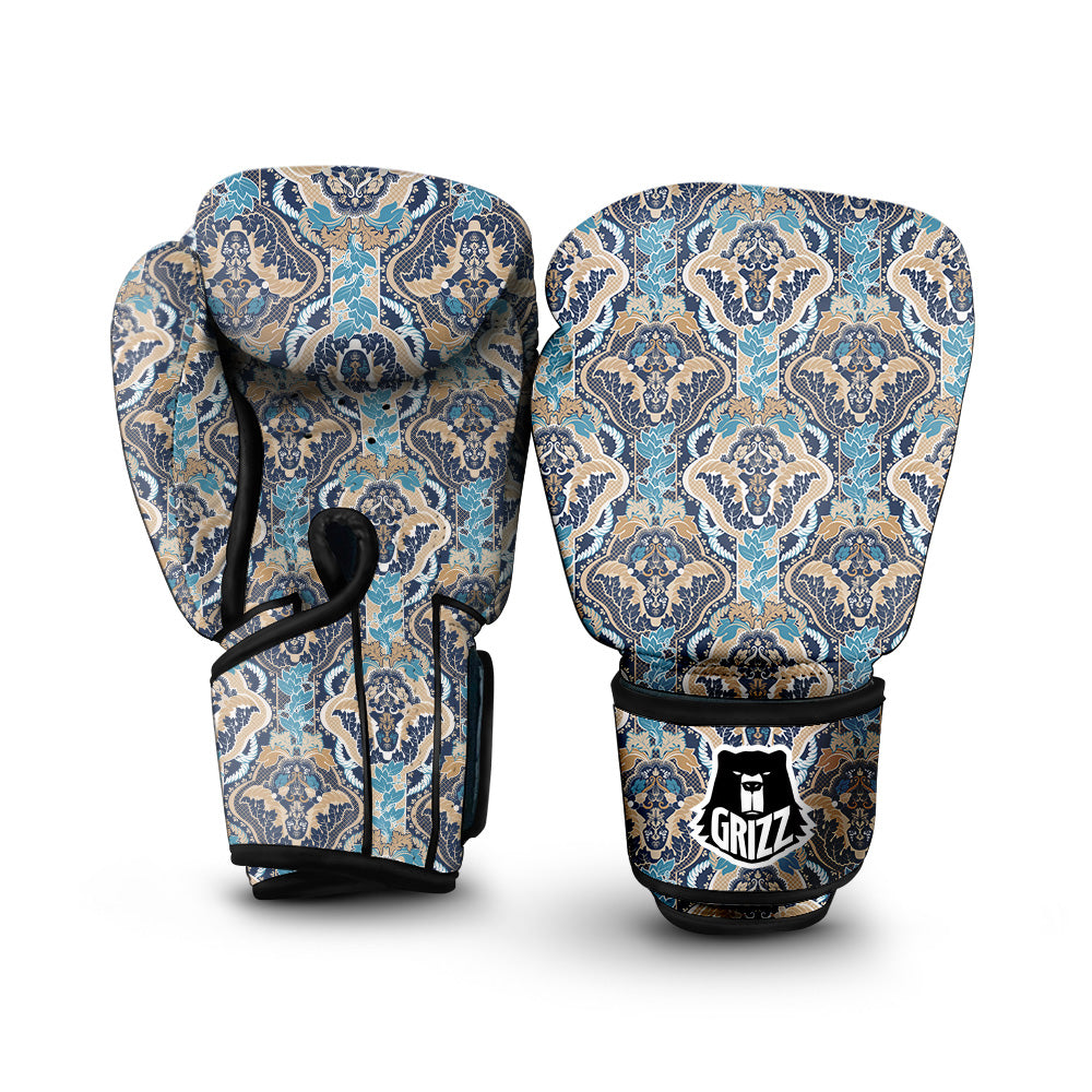 Geometric Indian Ornamental Print Pattern Boxing Gloves-grizzshop