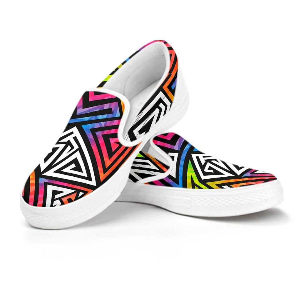 Geometric Men's Slip On Sneakers-grizzshop