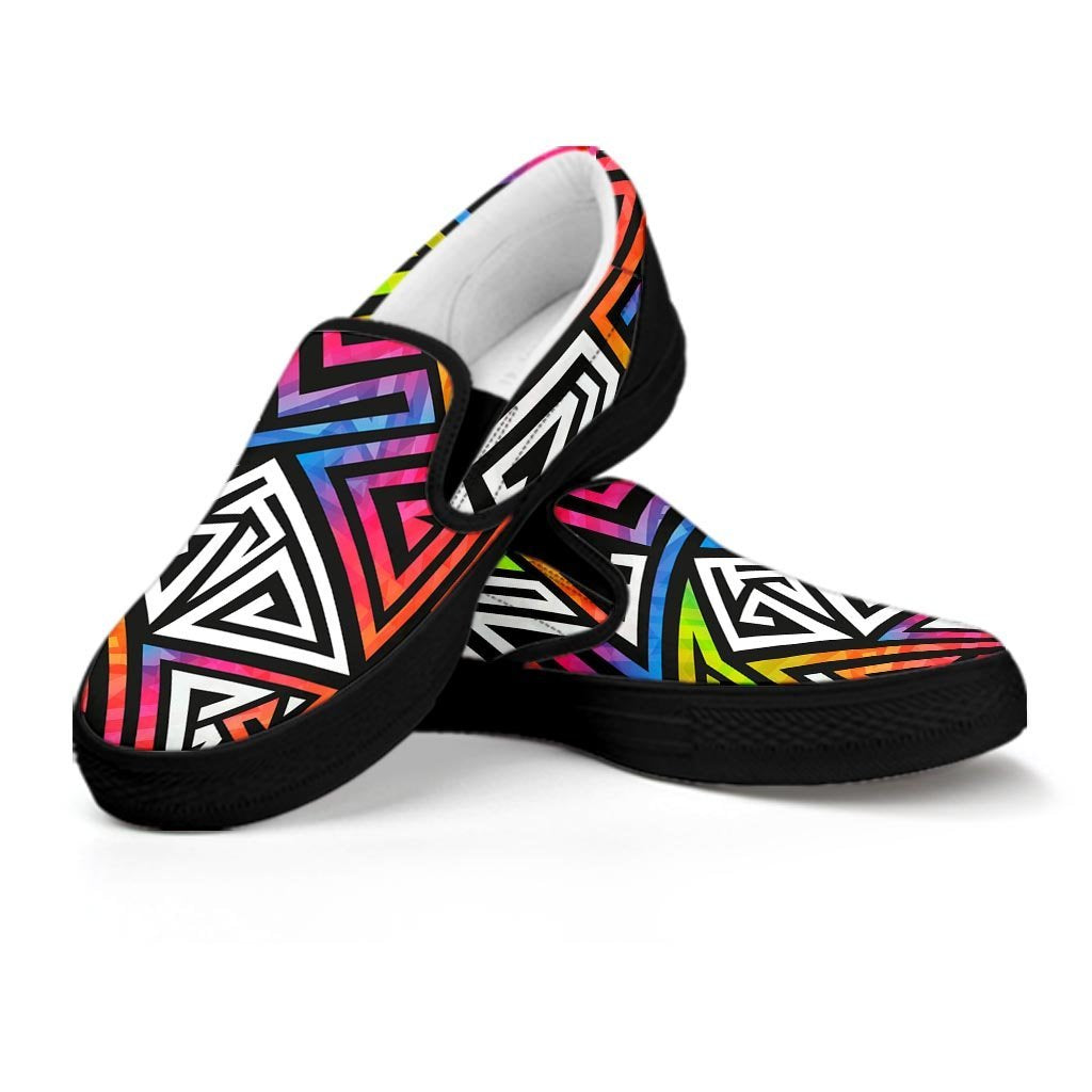 Geometric Men's Slip On Sneakers-grizzshop