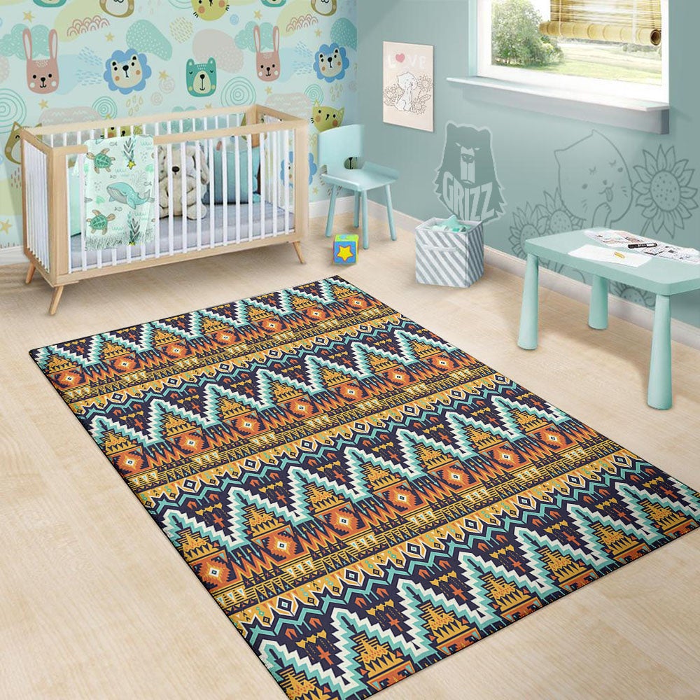 Geometric Navajo Print Pattern Floor Mat-grizzshop