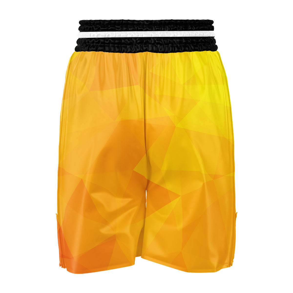 Geometric Polygonal Yellow Print Boxing Shorts-grizzshop