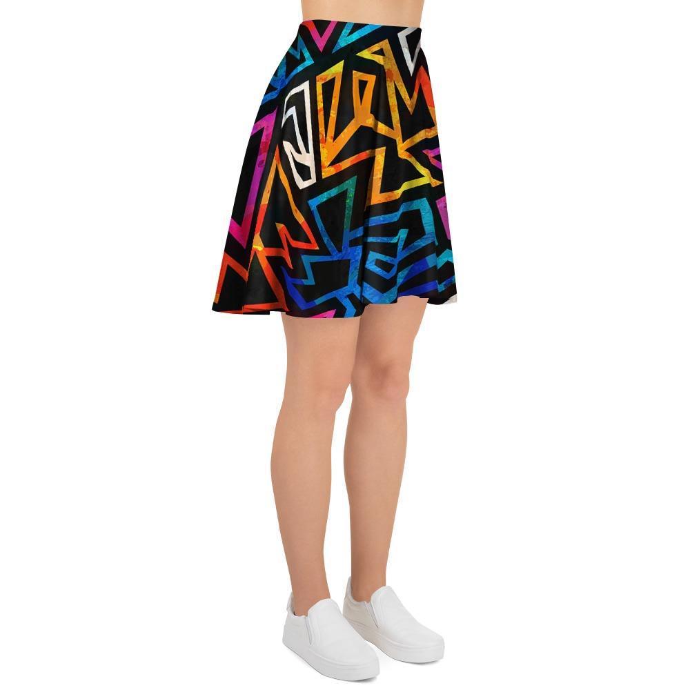 Geometric Print Women's Skirt-grizzshop