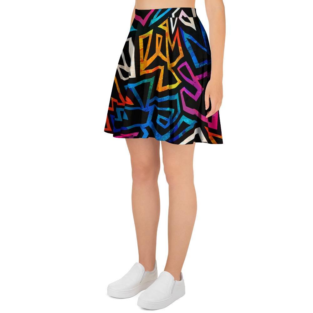 Geometric Print Women's Skirt-grizzshop