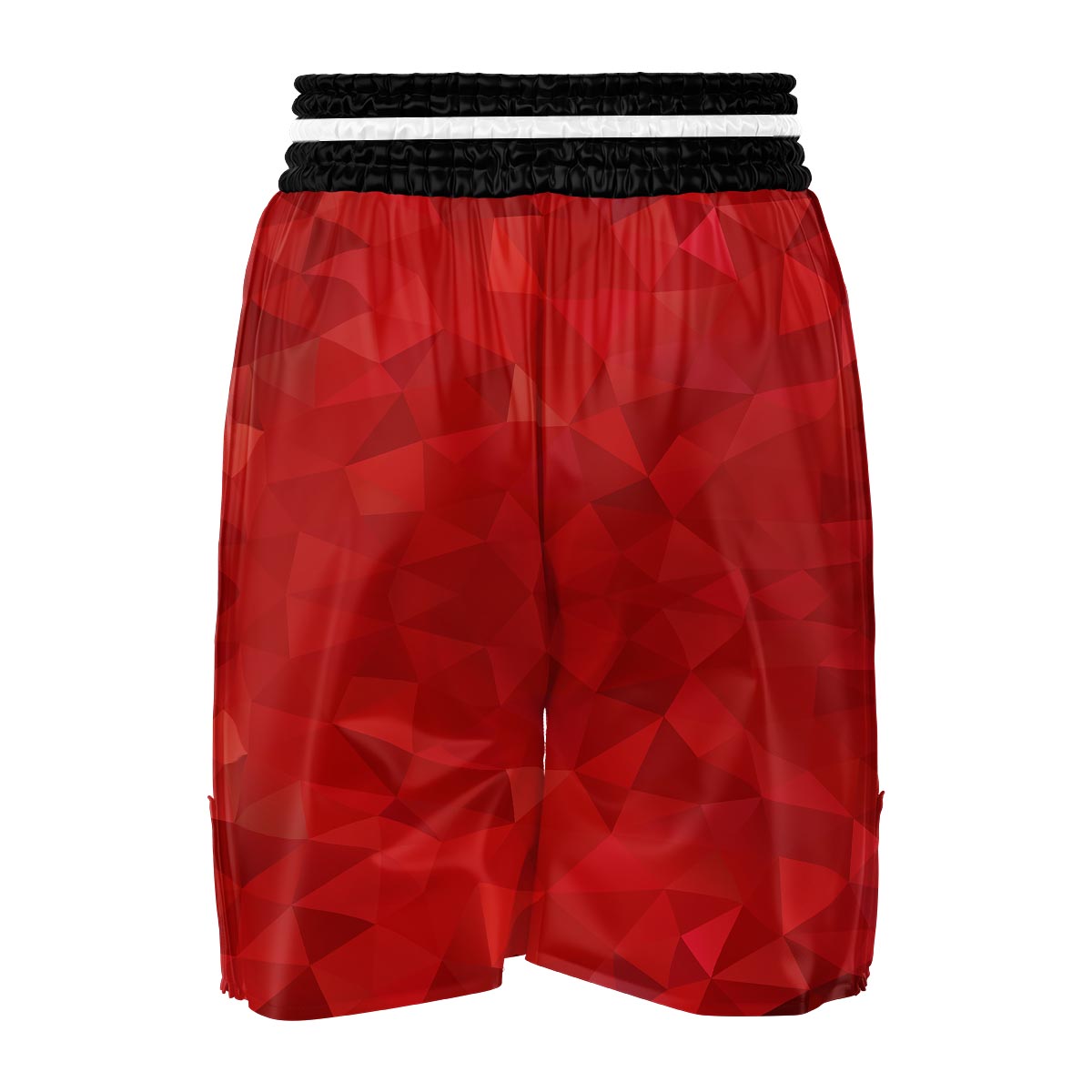 Geometric Red Print Pattern Boxing Shorts-grizzshop