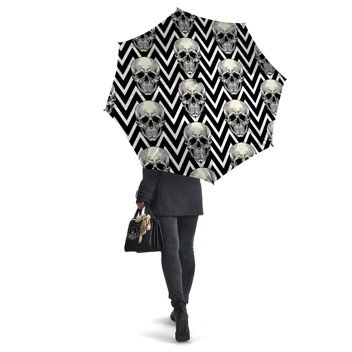Geometric Skull Umbrella-grizzshop