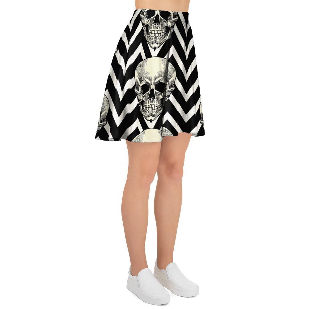 Geometric Skull Women's Skirt-grizzshop