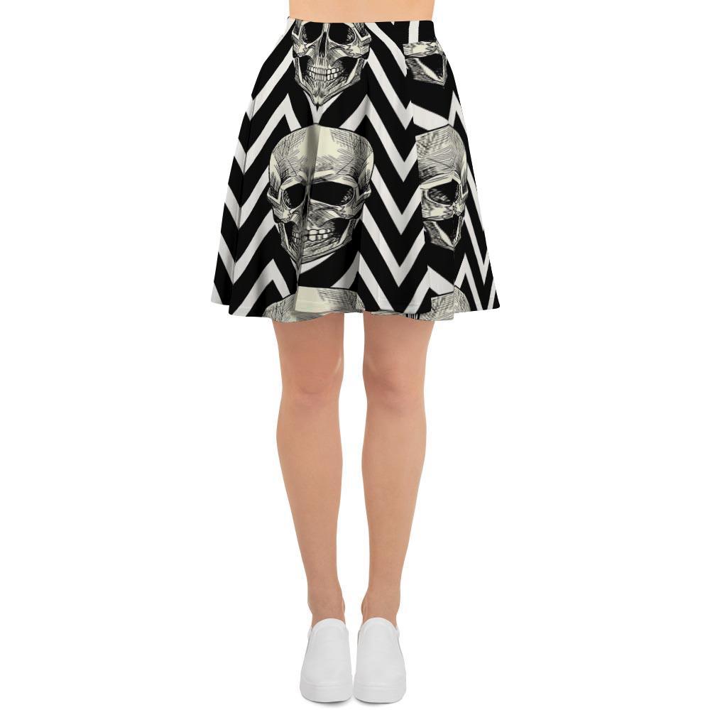 Geometric Skull Women's Skirt-grizzshop