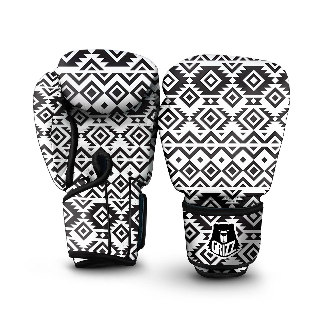 Geometric Tribal Aztec Print Pattern Boxing Gloves-grizzshop