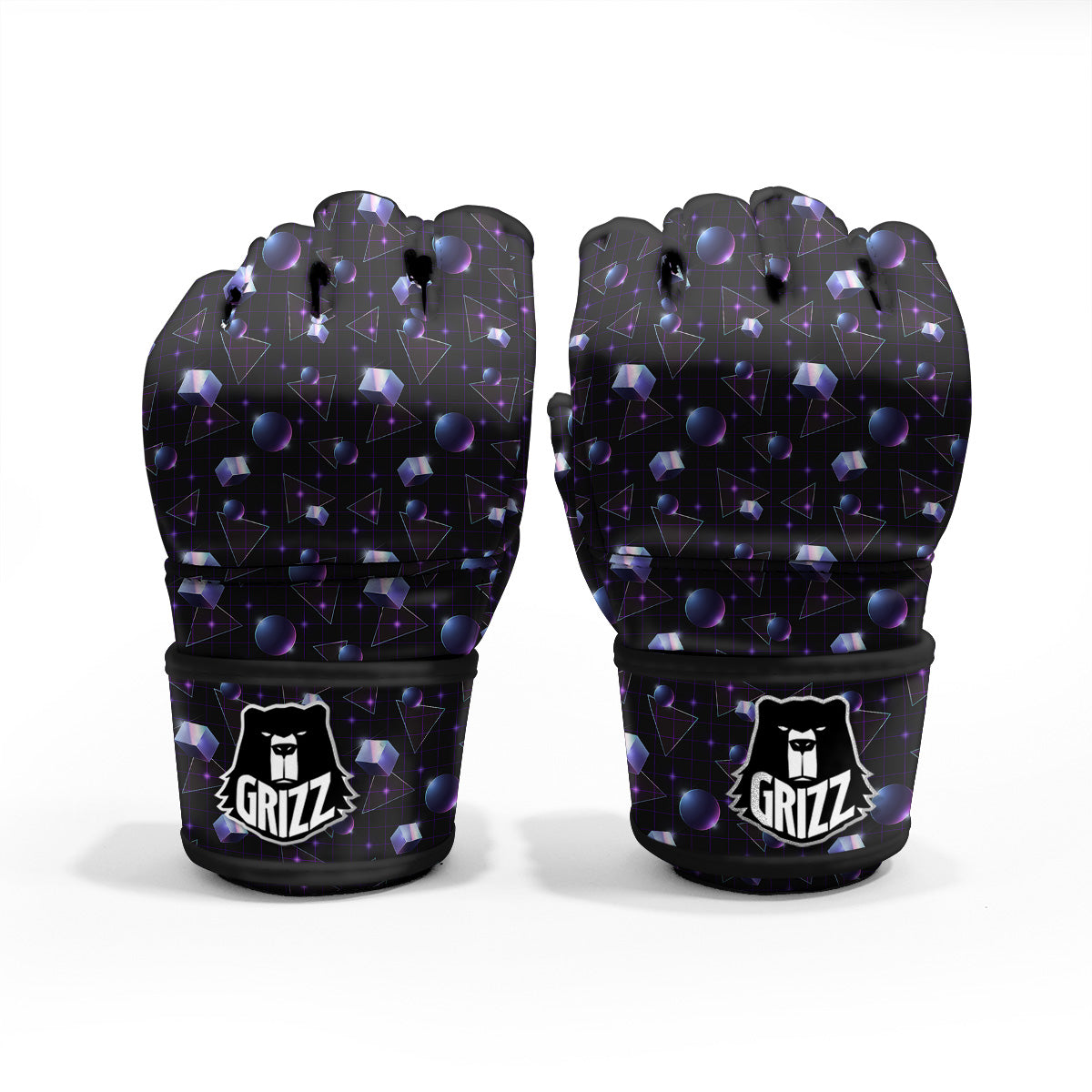 Geometry 80's Style Print Pattern MMA Gloves-grizzshop