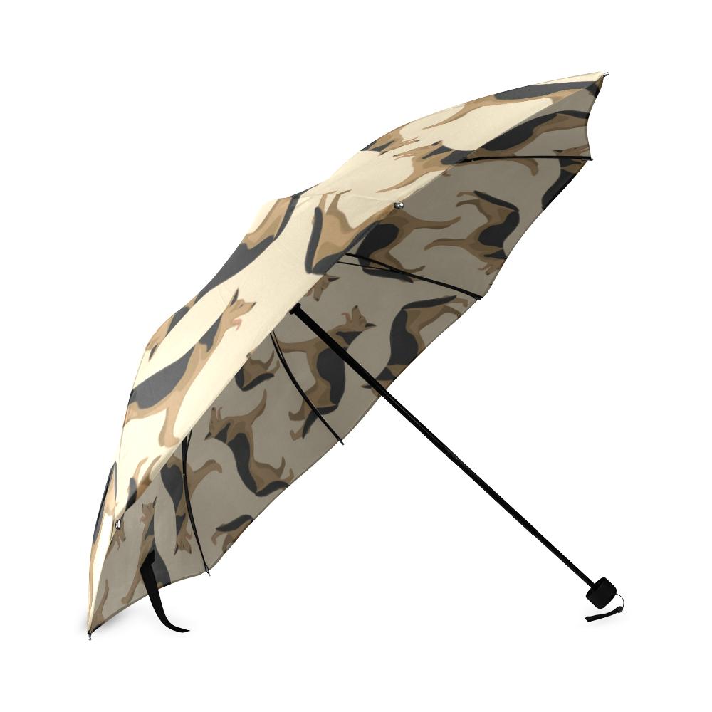 German Shepherd Pattern Print Foldable Umbrella-grizzshop
