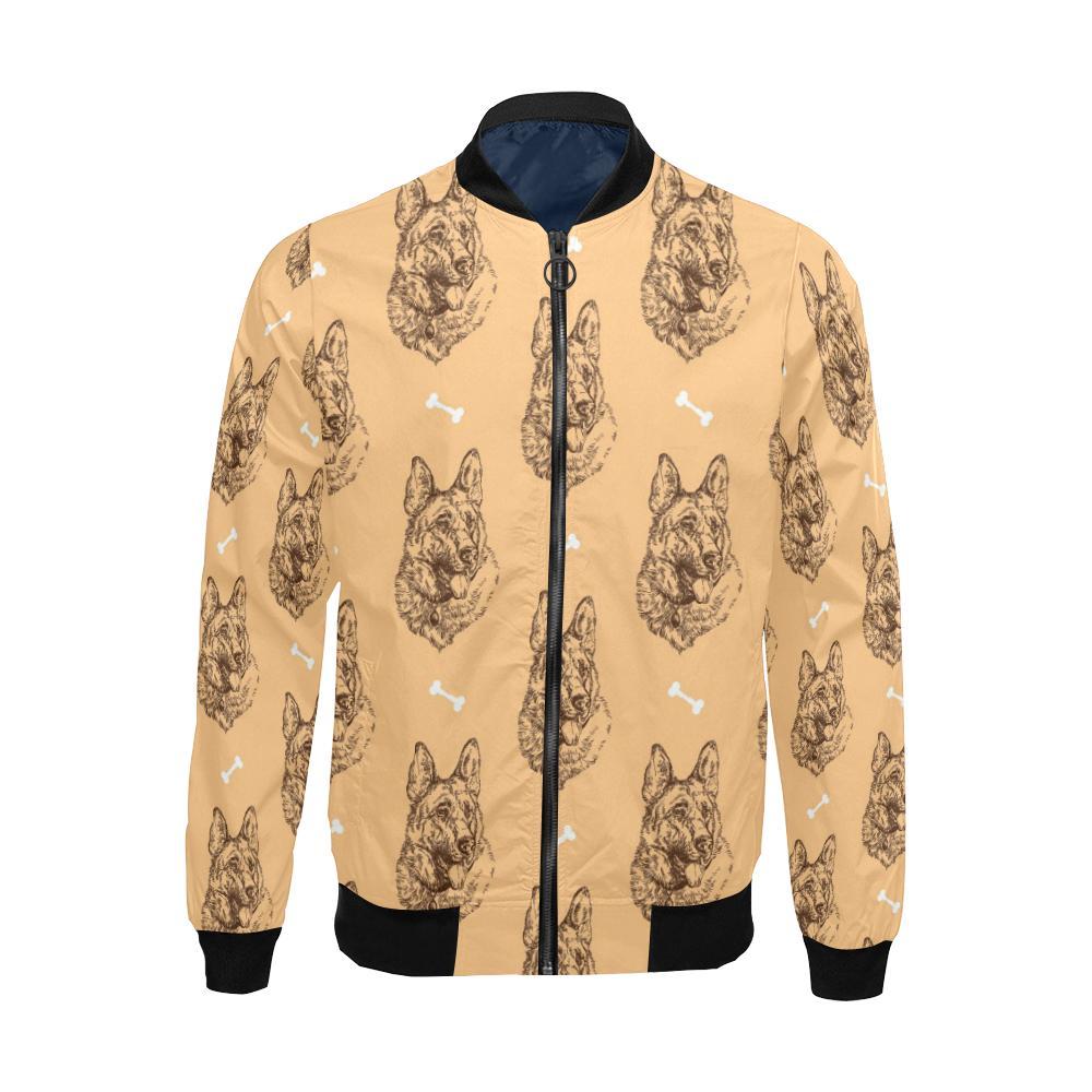 German Shepherd Print Pattern Men's Bomber Jacket-grizzshop