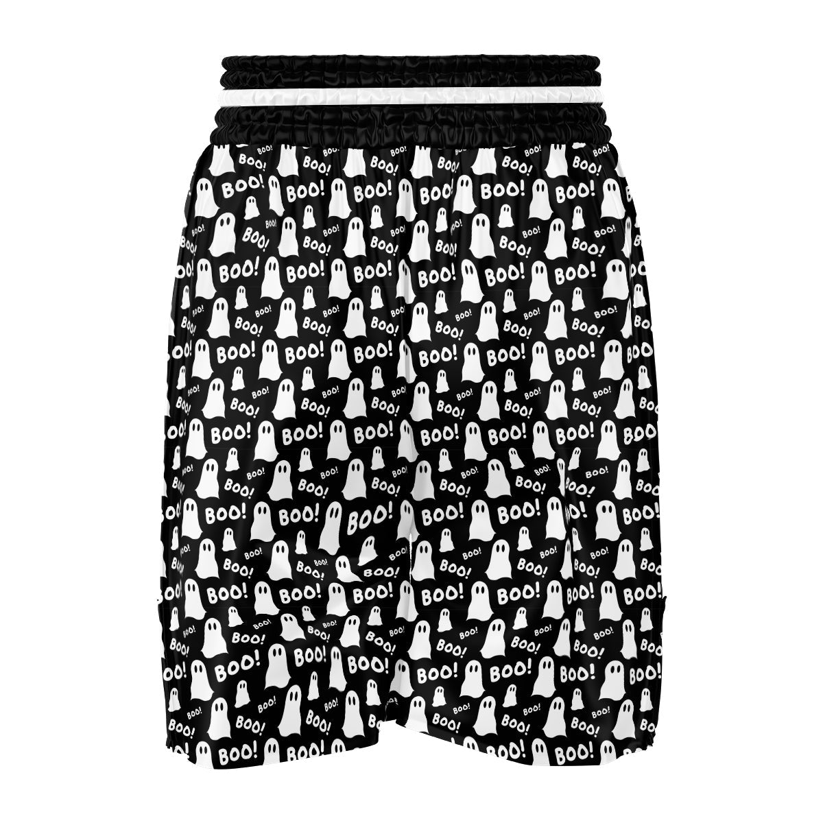 Ghost Cartoon Print Pattern Boxing Shorts-grizzshop
