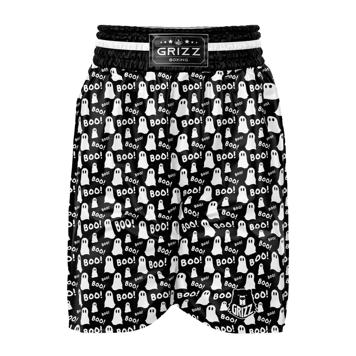 Ghost Cartoon Print Pattern Boxing Shorts-grizzshop