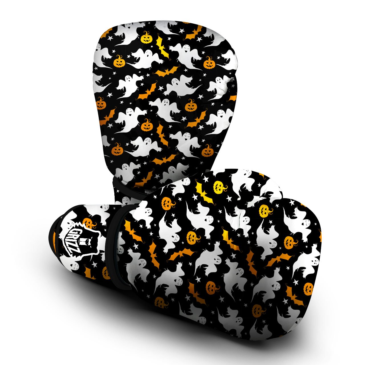 Ghost Halloween Print Pattern Boxing Gloves-grizzshop