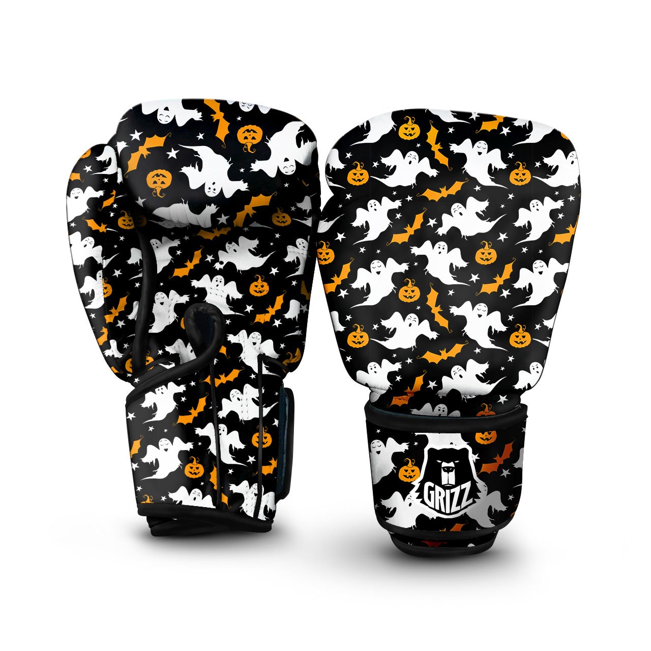 Ghost Halloween Print Pattern Boxing Gloves-grizzshop