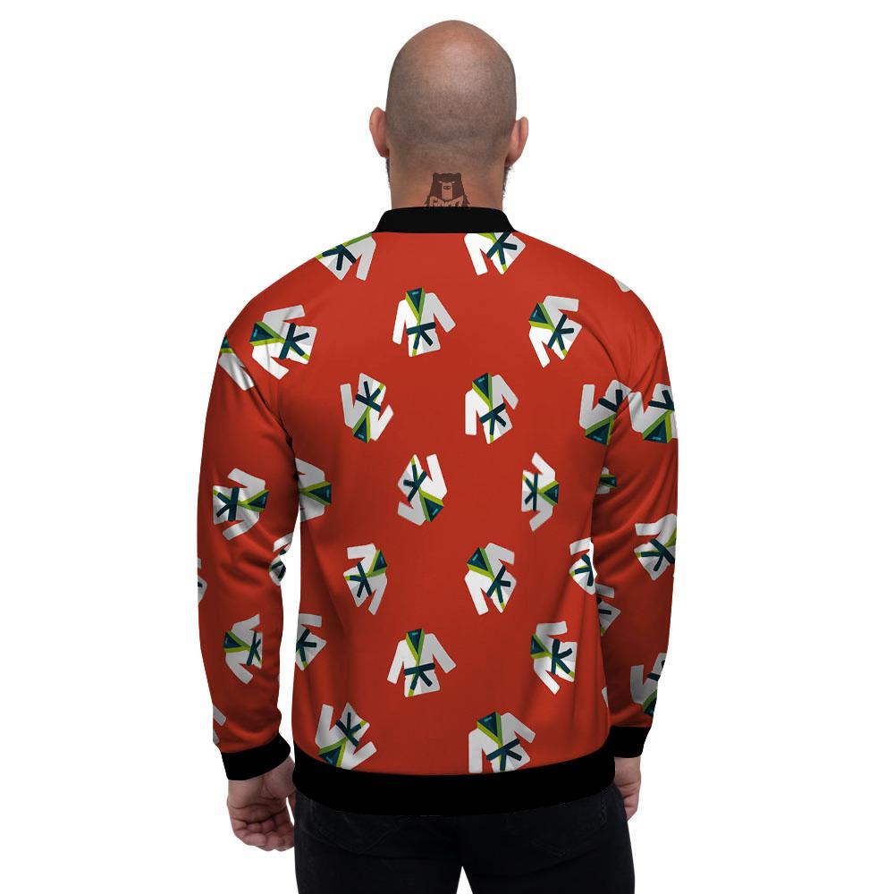 Gi Karate Print Pattern Men's Bomber Jacket-grizzshop