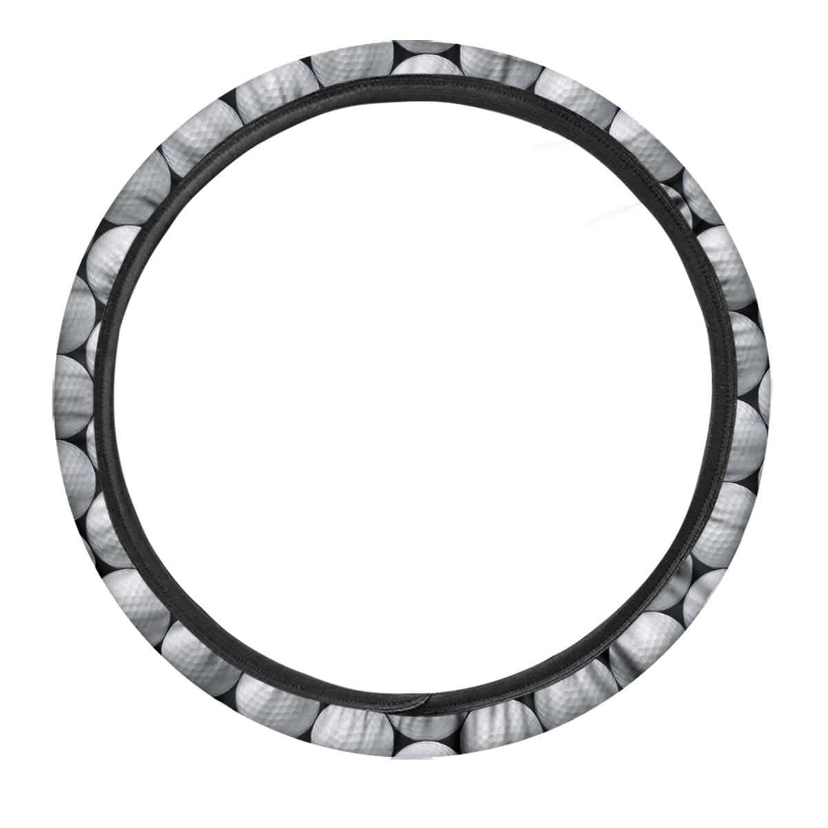 Giant Golf Ball Print Pattern Car Steering Wheel Cover-grizzshop